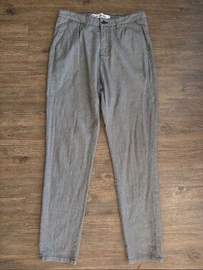 Men's Black/White Slim Taper Golf Pants